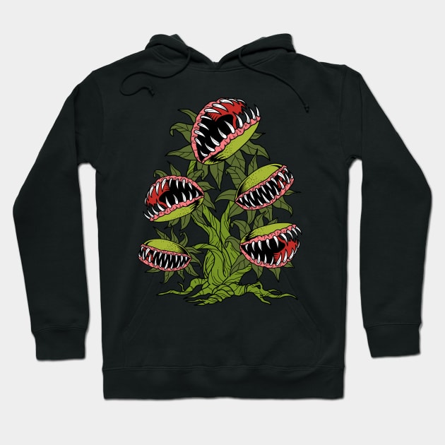 Carnivorous Plant Gifts Monster Venus Fly Trap Hoodie by PomegranatePower